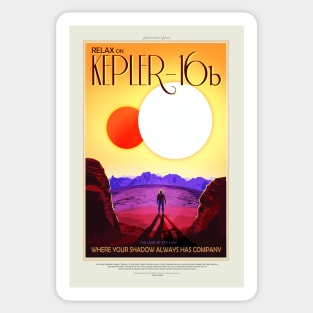 Kepler 16b, Travel Poster Sticker